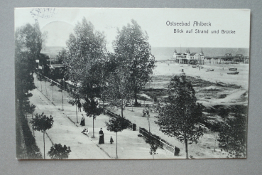Ansichtskarte AK Ahlbeck 1906 Promenade Strand Brücke Architektur Ortsansicht Mecklenburg Vorpommern